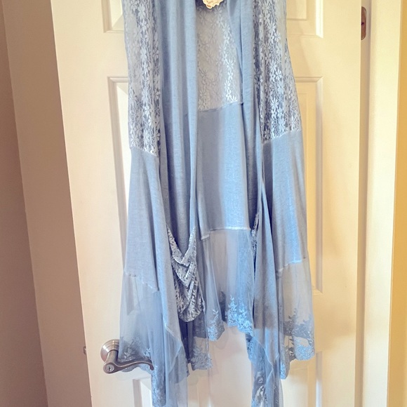 🆕🛍️Lace long over vest with pockets Simply Couture nwt - Picture 2 of 6